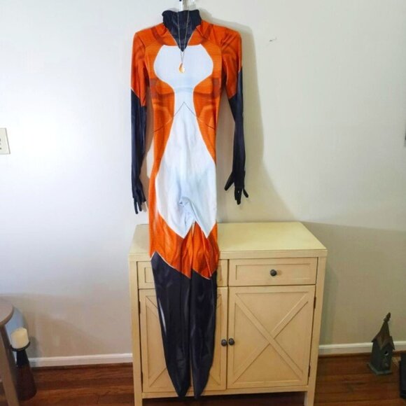 Stylish Orange and Black Jumpsuit - Picture 1 of 7
